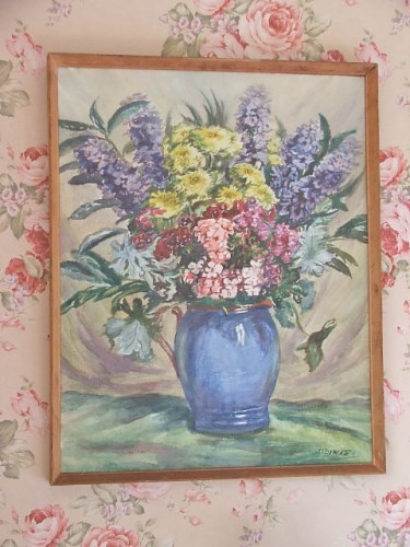 Pretty Vintage Floral Painting