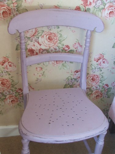 Pink Painted Bedroom Chair