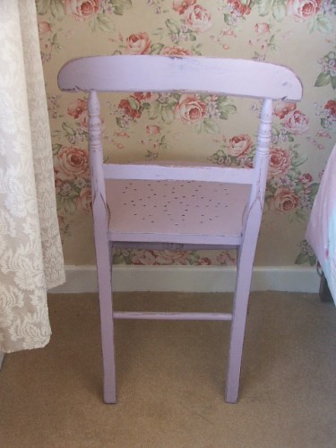 Pink Painted Wooden Chair