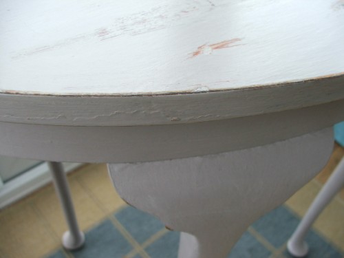 Grey Painted Oval Table