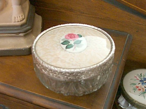Vintage Rose Glass Pot