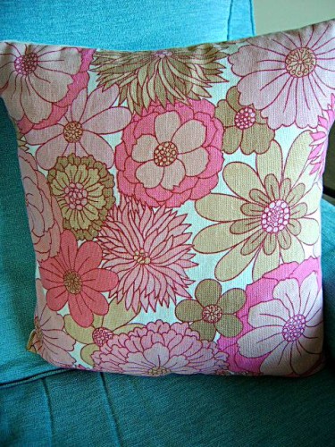 1950's Retro style Bold Floral print cushions