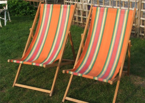 Pair of Vintage Deckchairs