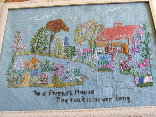 Pretty Embroidered 'Friends' Picture