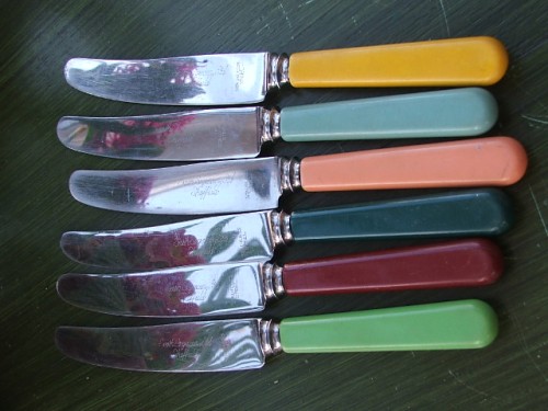 Six Coloured Handle Knives
