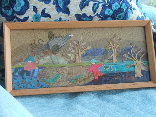 Pretty Vintage Fabric Collage
