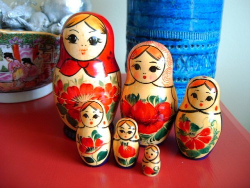 Pretty Matryoshka Russian Nesting Dolls