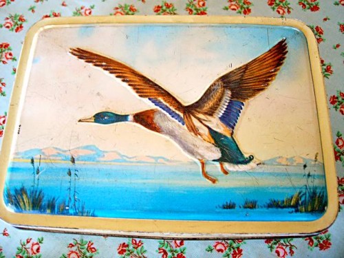 Lovely Vintage Bird Tin