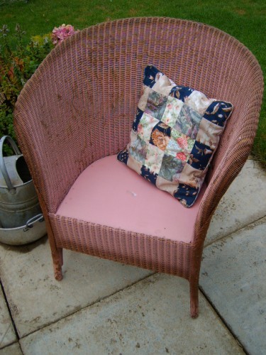 Pink Wicker Bedroom or Garden Chairs