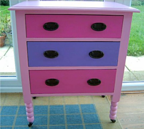 Pink/Purple Chest of Drawers