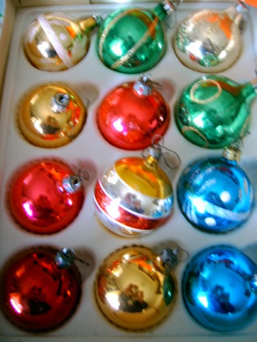 Vintage Christmas Tree Baubles