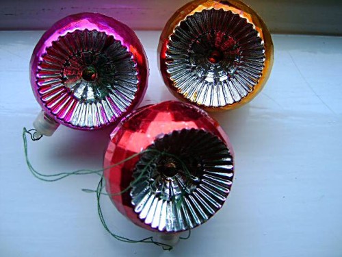 3 Pretty Glass Baubles