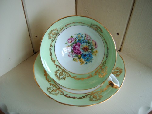 Vintage 'Salisbury'  Floral Teacup and Saucer
