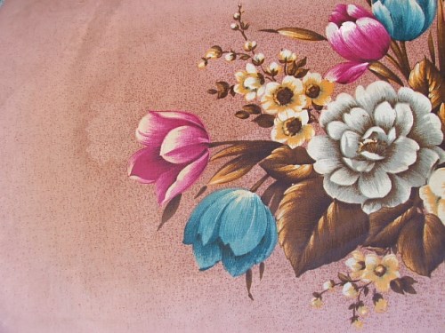 Pretty Vintage Floral Ottomon