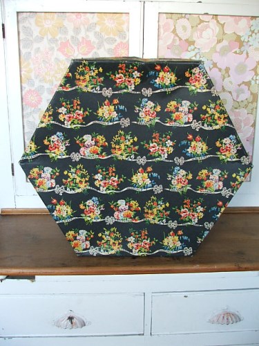 Vintage Floral Hat Box