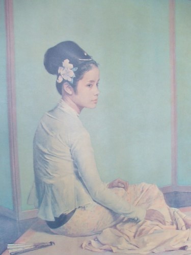 Lovely vintage retro lady print
