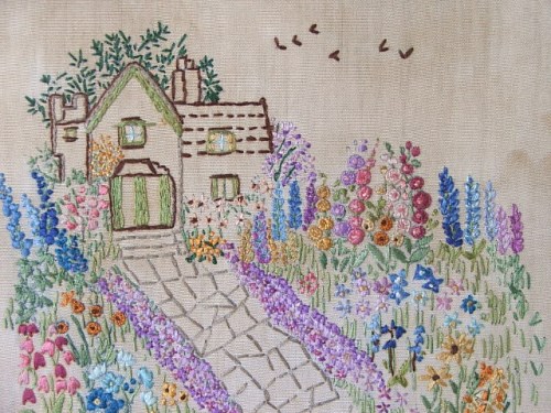 A Garden is a Lovesome Thing embroidery