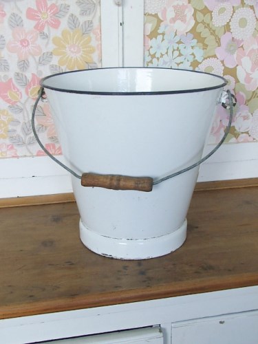 Vintage Enamel Bucket