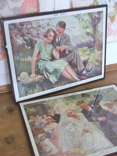 His Day and Her Day Vintage Wedding Prints