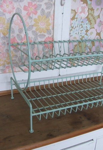 Pale Green 1950's Plate Rack
