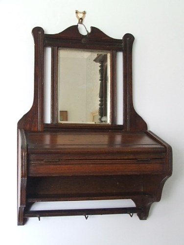 Antique Wooden Hall Mirror