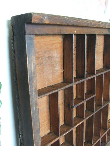 Old Vintage Wooden Printers Tray