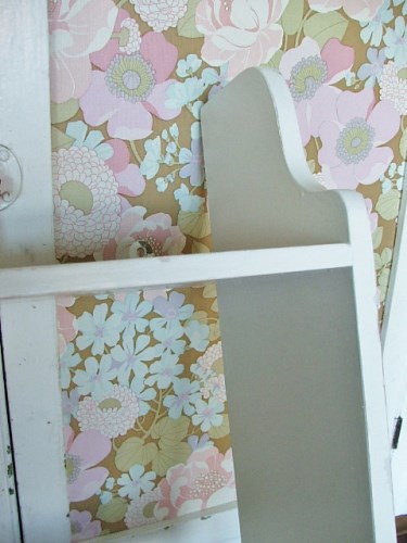 White Painted Wooden Wall Shelf