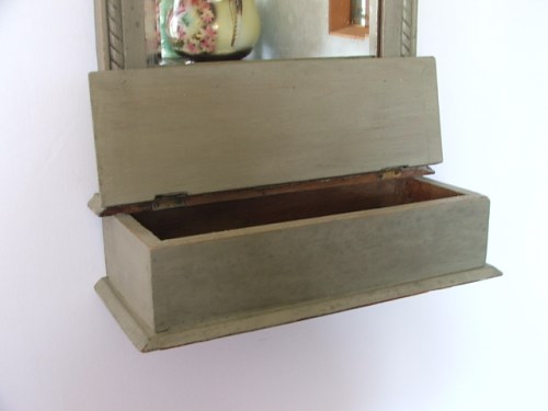 Old Painted Wooden Hall Mirror