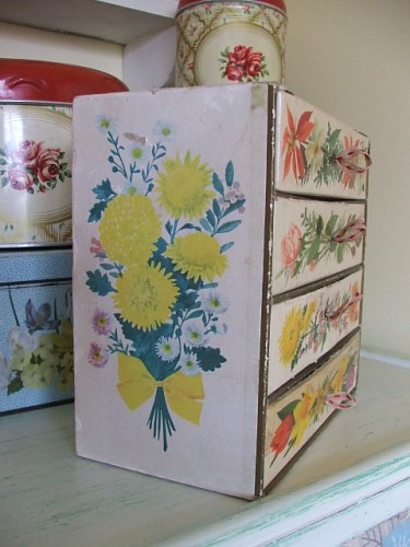 Vintage Floral Chocolate Box Drawers