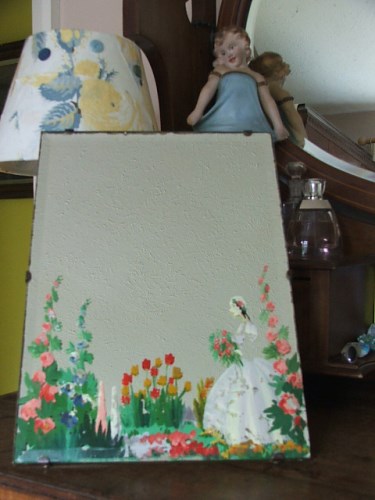 Crinoline Lady Painted Mirror