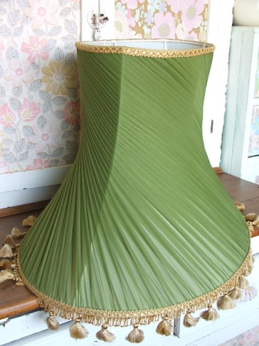 Large Vintage Green Lampshade