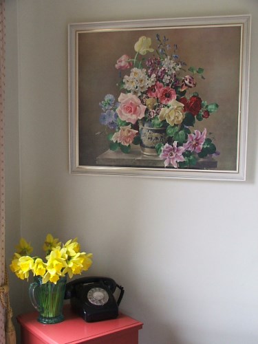 Wonderful Large Retro Floral Board Print
