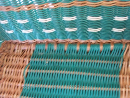 Green Vintage Wicker Basket