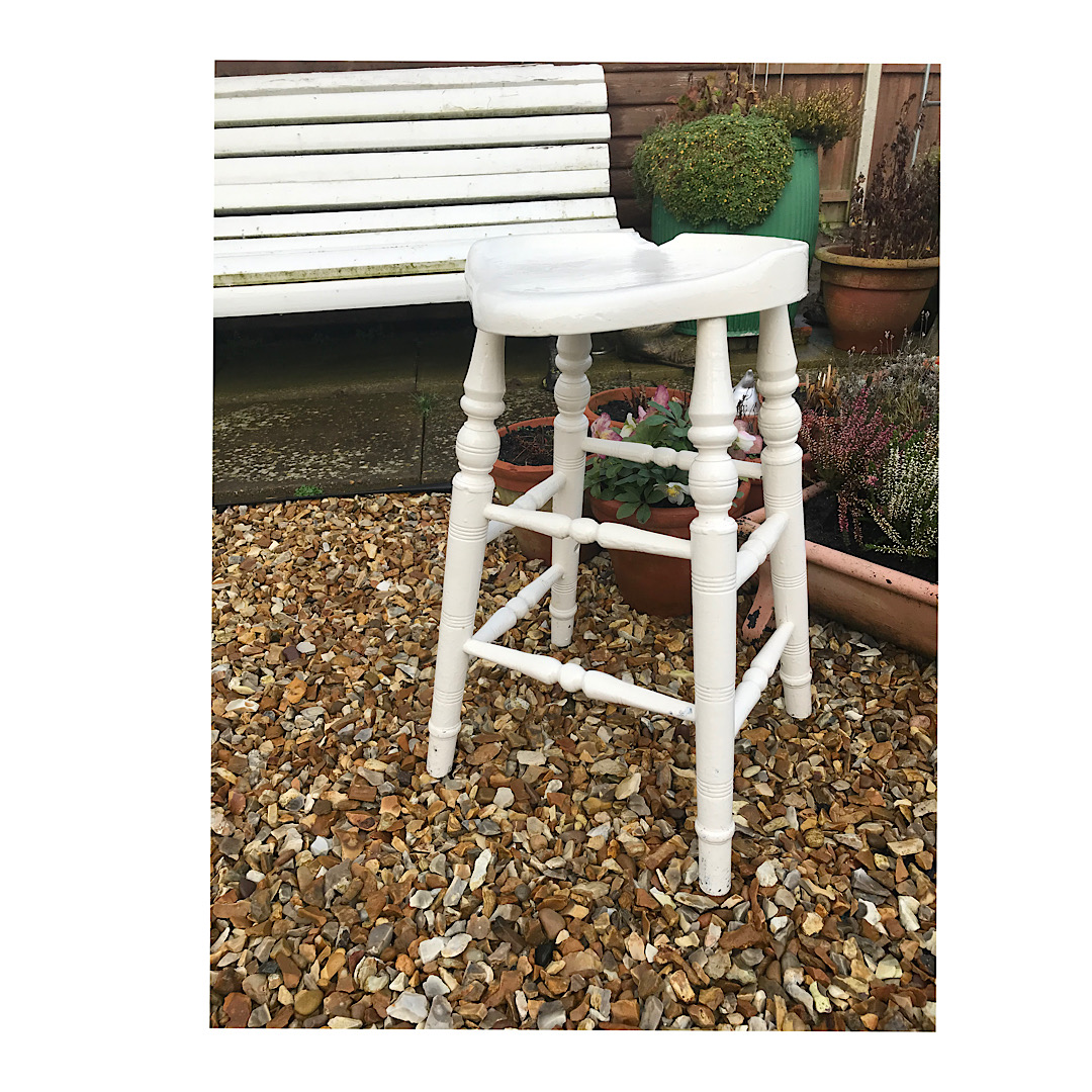 Wooden Painted Stool